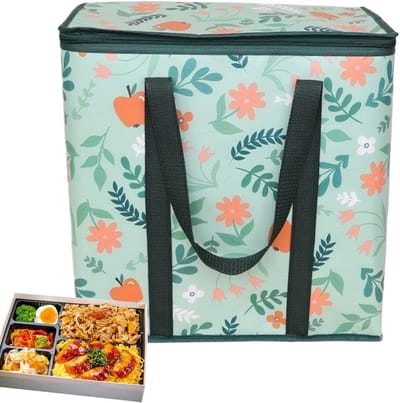 Multifunctionele geïsoleerde tas - voedselisolatiecontainer - verbreed handvat - non-woven stof - grote draagtas - 40 cm x 25 cm x 40 cm - geschikt voor het vervoeren van gebak, drankjes, afhaalmaaltijden, boodschappen, picknicks, enz.