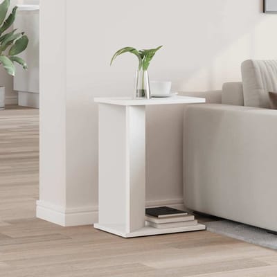 vidaXL - Bijzettafel - Wit - 35 - x - 25 - x - 50 - cm - Bewerkt - hout