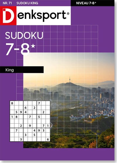 Denksport Puzzelboek Sudoku 7-8* king, editie 71