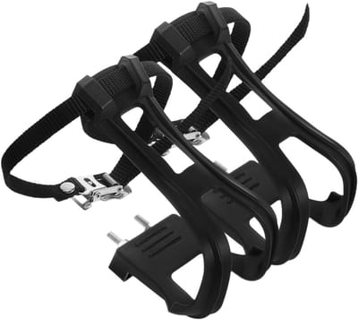 Fiets Pedalen met Toe Clips en Nylon Riemen voor Weg- en Mountainbikes, Verstelbaar en Duurzaam