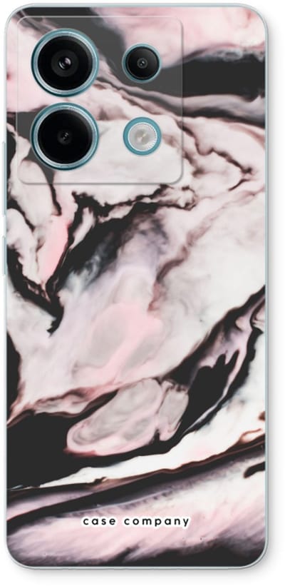 Case Company® - Hoesje geschikt voor Xiaomi Poco X6 hoesje - Roze stroom - Soft Cover Telefoonhoesje - Bescherming aan alle Kanten en Schermrand