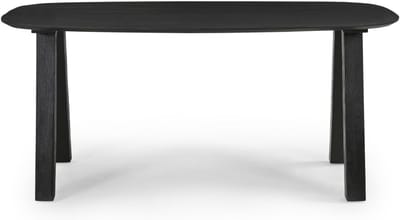 Eettafel Ovaal - Eetkamer Tafel - Gezellige diners - Massief Mangohout - 200cm Lengte - Zwart