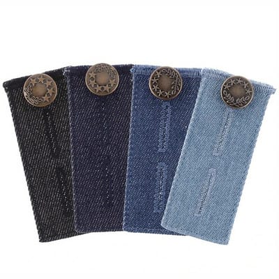 Livé® Broekverlengers – 4 Stuks Rekbare Denim Knopen