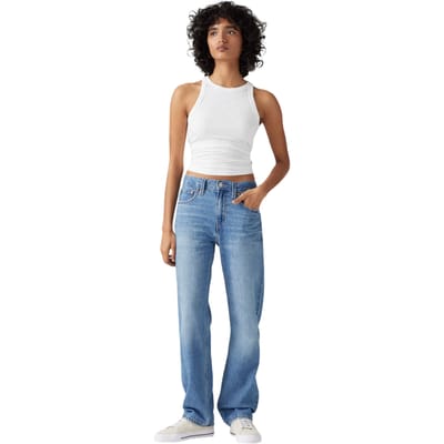 Levis Damesjeans met lage taille en rechte pijpen uit de Pro-collectie (Blauw)