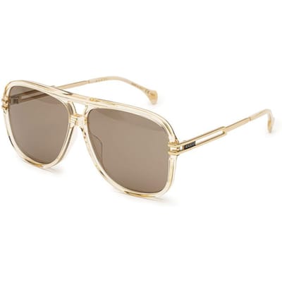 Gucci Mode Elegante Pilotenstijl Zonnebril Uniseks zonnebril GG1105S-004 Dust Bag+Eyeglass Case (Random Color) beige