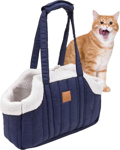 Draagbare Huisdierentas - Reismand Kat - Veilig Vervoer - Twee-weg Ademend - 38x14x505cm - Blauw