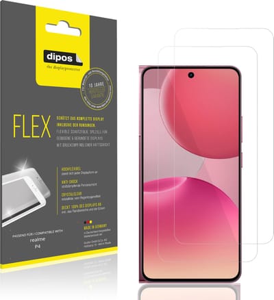 dipos – 2x Beschermfolie geschikt voor realme P4 | 3D Full Cover Screenprotector | 100% Passend
