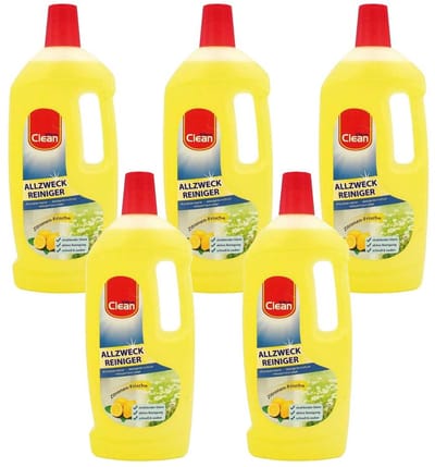 5x Elina Clean allesreiniger Citroen 1 liter - Universele Reiniger voor keuken, badkamer vloer en glas