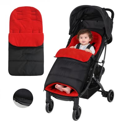 Blijf warm Voetenzak met openingen voor de voeten - geschikt voor kinderwagens - 86*40 cm - waterdichte en slijtvaste buitenlaag van Oxford-stof - kan gebruikt worden als slaapzak of zitkussen - babyslaapzak - verdikt - winddicht - waterdicht