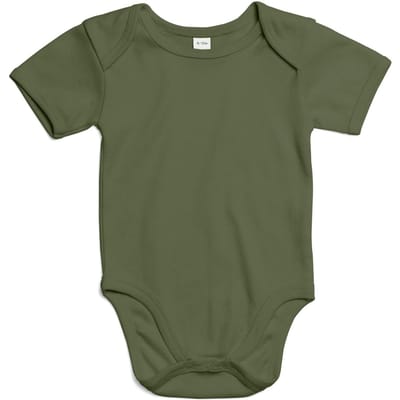 Babybugz Baby Effen Bodysuit 6-12 olijf