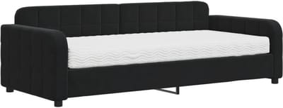 Sofa Bed 2-in-1 met Velours Bekleding en Matras 90x200 cm