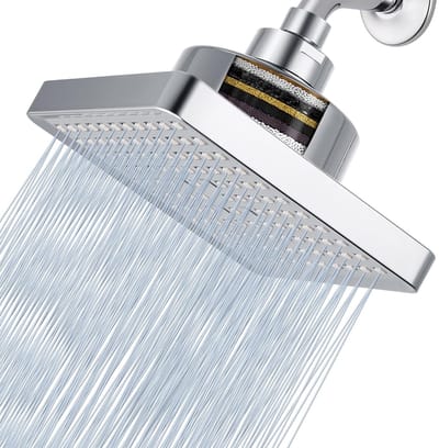 Cosensi- Douchekop Hoge Druk - Douchekop met Filter - Regendouche - Doucheset - Roestvrij Staal - 15cm Monobloc Design - Douchekoppen
