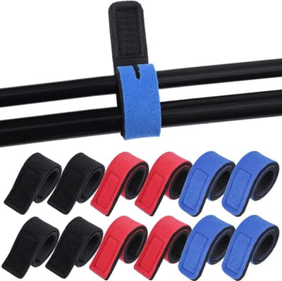 12x Hengelbinders Elastisch Neopreen Hengelriemen voor Veilige Opslag en Transport