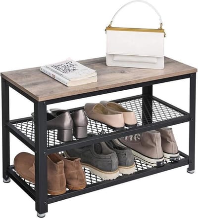 MIRA Home - Schoenenrek - Schoenenbank - Schoenenkast - Halbank - Vintage - 73x30x45