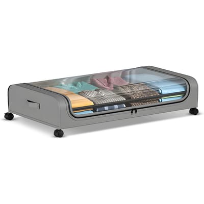2-Pack opbergcontainer onder het bed met deksels en wielen Multifunctionele opbergruimte voor kleding in de slaapzaal 1 pack