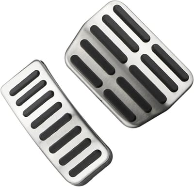 Pedaal Covers - Auto Pedaal Pads - Veiliger Rijden - Roestvrij Staal - 1 Set - Zilver