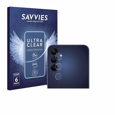 Savvies - Screenprotector voor Samsung Galaxy A15 (ALLEEN Camera Lens) - Folie Beschermfolie transparant 6 Stuks