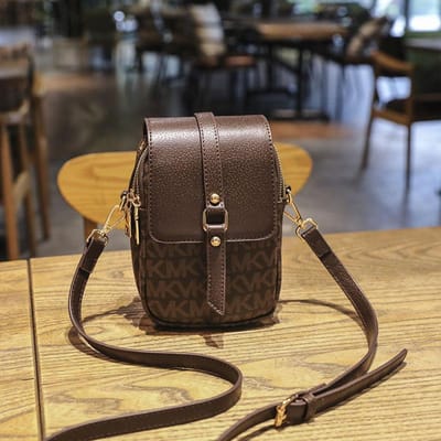 Zomer Mode Mini Telefoontas Verticaal Meerlaags Muntzakje Bedrukt Dames Tas Enkele Schouder Crossbody gray