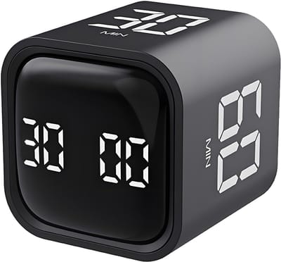 Pomodoro Timer Kubus – Productiviteit Timer met Aftelling 5/10/30/60 Min – Verstelbare Geluids- en Trillingswaarschuwing – Slimme Chronometer – Geschikt voor Kantoor, Geschikt voor Studie, Geschikt voor Taken