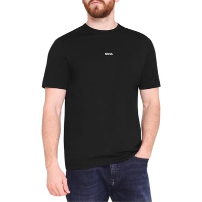 Boss Oversized T-shirt voor heren met Tchup-logo (Zwart)