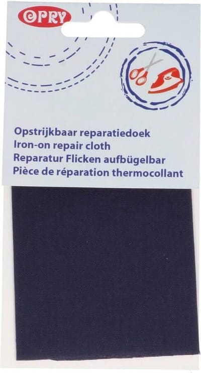 OPRY REPARATIEDOEK OPSTRIJKBAAR 11X25CM - 210 BLAUW.