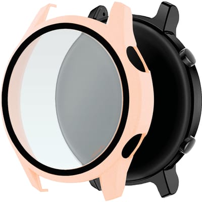 Telefoonglaasje Hoesje met Screenprotector Geschikt voor Huawei Watch GT2 - 42mm - Roze