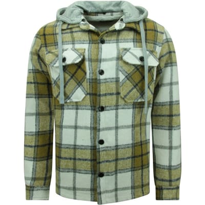 Houthakkers Jas Heren met Capuchon -7091- Bruin