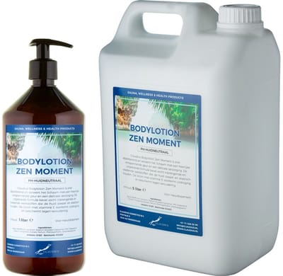 Bodylotion Zen Moment 1 liter met gratis pomp - hervulbaar + Jerrycan 5 liter navulling