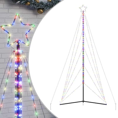vidaXL LED-kerstboom 615 LEDs kleurrijk 404,5 cm