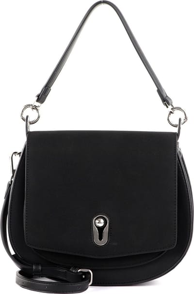 SEIDENFELT MANUFAKTUR Schoudertas SFM214 Midi Saddle Bag Black Zwart