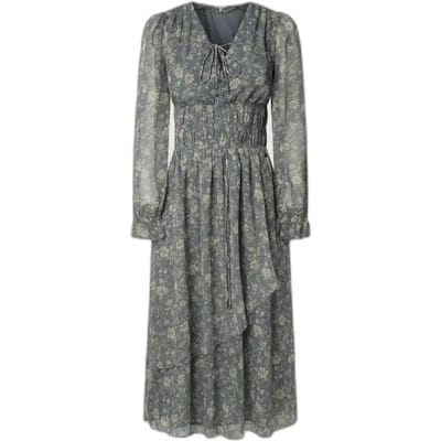 Pepe Jeans Livy Dress Lange Jurk Met Lange Mouwen Grijs M Vrouw