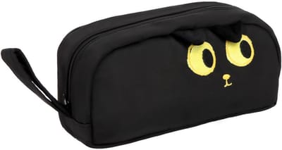 Grote Etui met 2 Vakken en Leuk Kattenontwerp - Pennenbak voor Meisjes