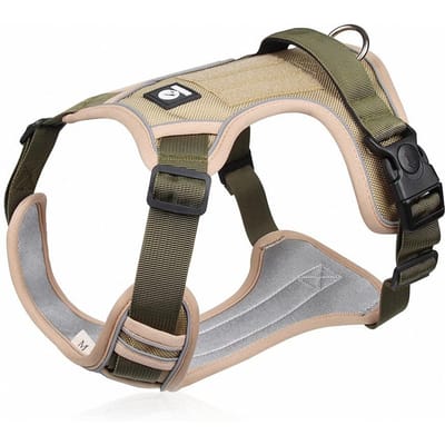 Middelgrote Grote Hondentuigen Halsband Labrador Leger Reflecterend Verstelbaar Tuig Oxford Stof Huisdier Vest Training Hond Uitlaten M gray