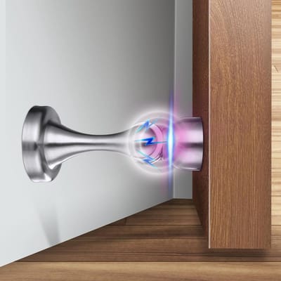 Magnetische deurstoppers voor vloeren, zelfklevend en met bevestigingsschroeven, ideaal voor interieurdeuren, set van 3 stuks