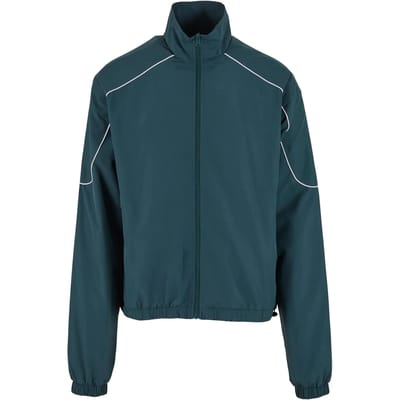 Urban Classics - Piped Panel Trainings jacket - S - Donkergroen