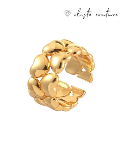 Cliste Couture - Gloria Heart Ring - 18K Gold Plated - Ringen Dames - sieraden - Vrouwen Ring - Goudkleurig