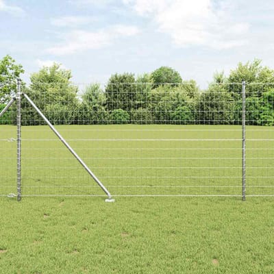 vidaXL - Euro-hek - met - grondpennen - 10 - x - 1 - m - Gegalvaniseerd - staal - Mesh