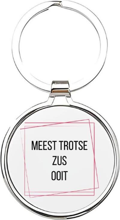Akyol - meest trotse zus ooit Sleutelhanger - Zus - de liefste zus - zus sleutelhanger - zussen sleutelhanger - sleutelhanger zus - familie sleutelhanger - verjaardagscadeautje - zus cadeau - sister - zusje - 4 x 7,5 CM