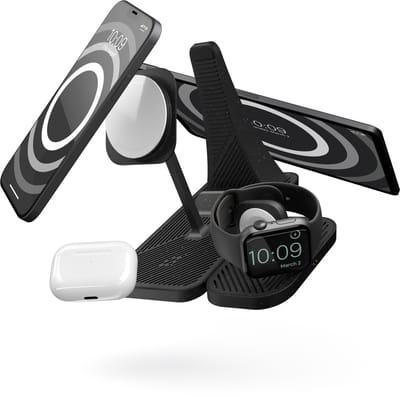 Zens 4 in 1 Modular Charging Station 4× Qi2 15 W Apple Watch AirPods MagSafe iPhone Zwart
