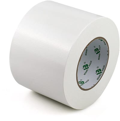 Dailygoods - BOMEI PACK Weefseltape, duct tape, wit, 100 mm x 50 m, waterdicht pantsertape, plakband voor repareren, bevestigen, bundelen, versterken en afdichten, pantsertape