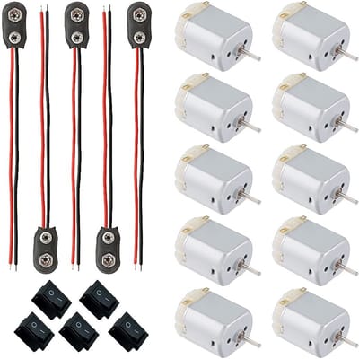 Mini elektrische motoren set van 10 stuks, 1.5-6V, 130 generatoren, 10.000 RPM, ideaal voor educatieve speelgoedprojecten en DIY-constructies
