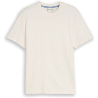 Tom Tailor - T-shirt van katoen - Maat XXL - Gardenia White
