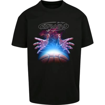 Mister Tee - Space Ball Oversize Heren T-shirt - S - Zwart