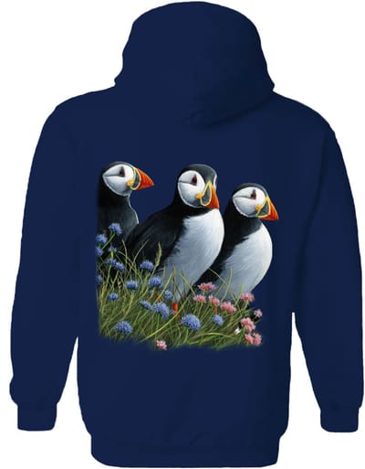 Papegaaiduikers Summer Visitors - Puffins The Coloured House Hoodie M