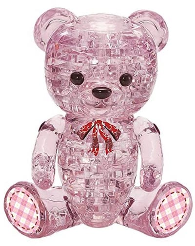 3D Crystal Beer Lily Puzzel voor Volwassenen en Kinderen - 48 Delen, Roze, Voor 14 Jaar en Ouder