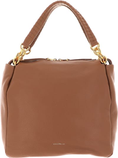 COCCINELLE Leren Handtas Schoudertas Coccinelle Maelody Handbag Nocciola Lichtbruin