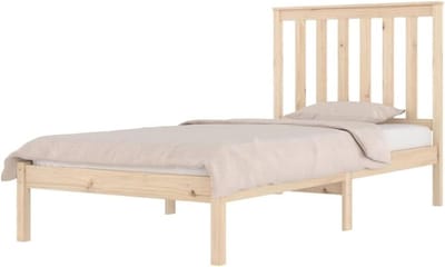 Houten Bedframe - Ledikant Hout - Goede Nachtrust - Massief Grenenhout - 100x200 cm - Naturel