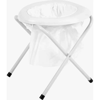 Highlander Tragbare Toilette Klapkrukje Wit FUR004
