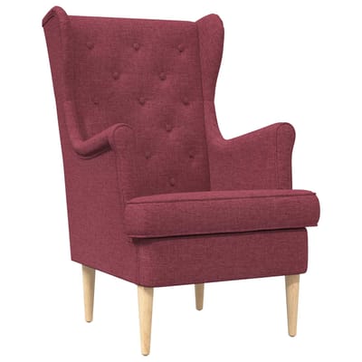 vidaXL - Fauteuil - Wijnrood - Stof