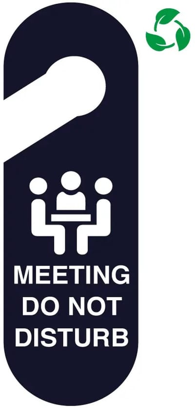 Meeting do not disturb deurhanger - Forex Re materiaal | 30 x 10 cm